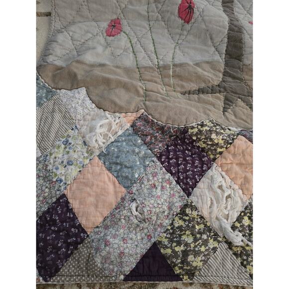 Anthropologie Rebecca Rebouche Oh To Dream Queen Quilt DAMAGED - Picture 6 of 7